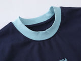 DAXUEN Relaxed-fit crew-neck t-shirt with bold text