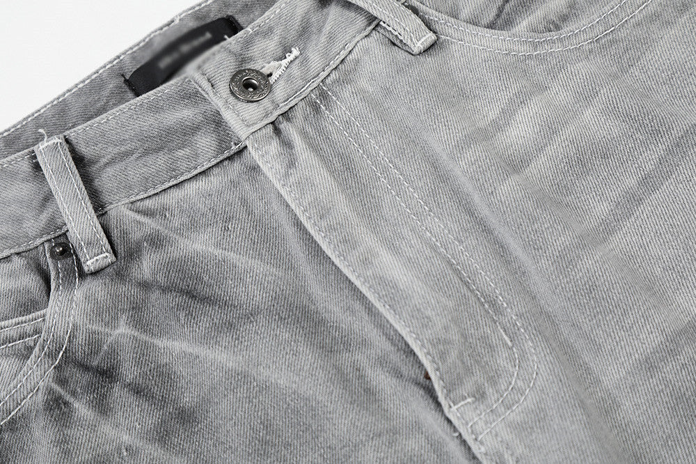 DAXUEN Wide-leg jeans in light washed grey denim