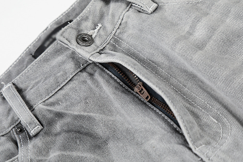 DAXUEN Wide-leg jeans in light washed grey denim
