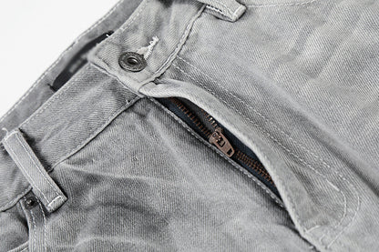 DAXUEN Wide-leg jeans in light washed grey denim