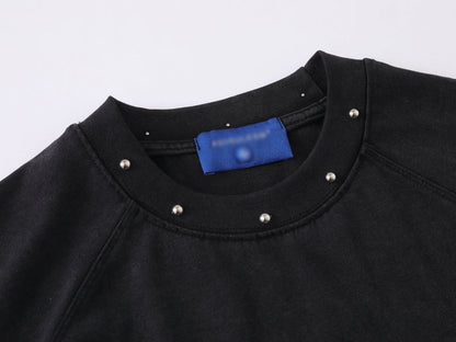 DAXUEN Oversized t-shirt with studded details and abstract logo