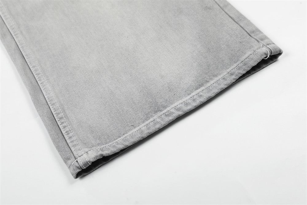 DAXUEN Wide-leg jeans in light washed grey denim