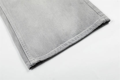 DAXUEN Wide-leg jeans in light washed grey denim