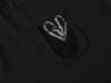 DAXUEN Oversized short-sleeved t-shirt with grunge print