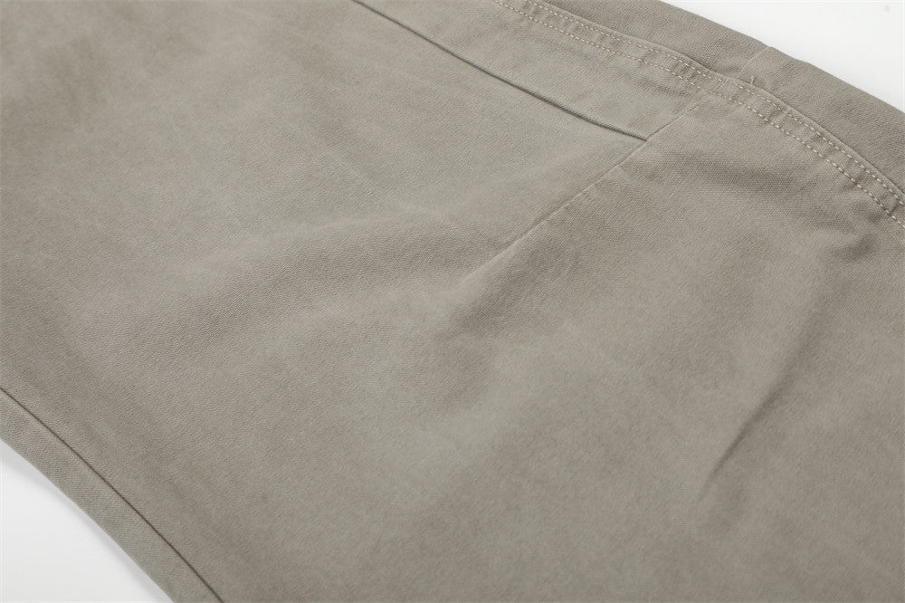 DAXUEN Wide-leg trousers in light khaki color
