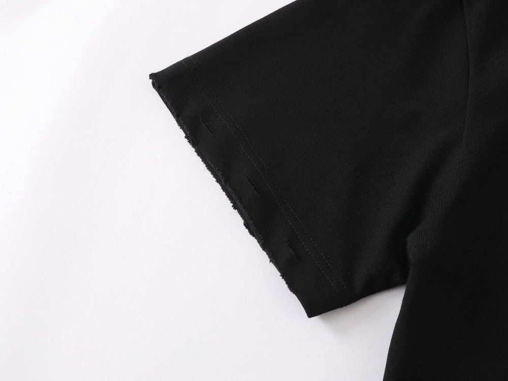 DAXUEN Oversized short-sleeve t-shirt with raw edges