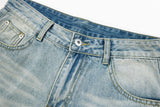 DAXUEN Men's wide-leg denim cargo shorts