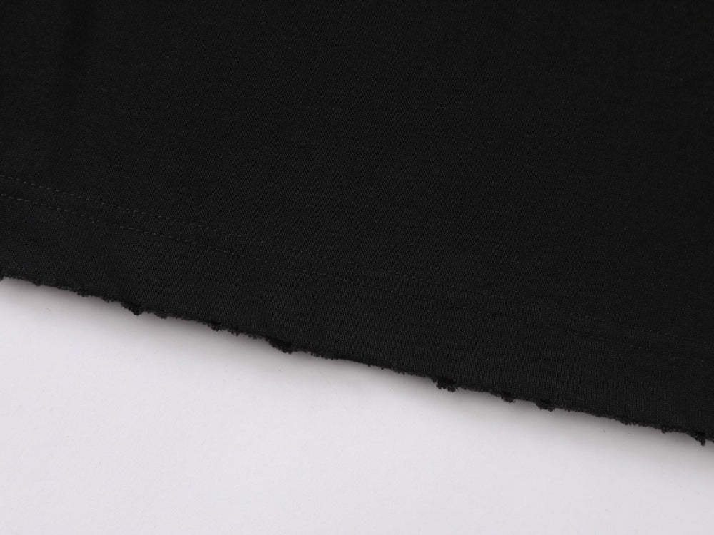 DAXUEN Oversized short-sleeve t-shirt with raw edges