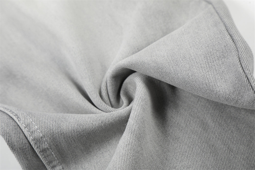 DAXUEN Wide-leg jeans in light washed grey denim