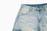 DAXUEN Men's wide-leg denim cargo shorts