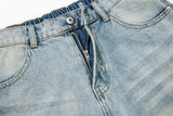 DAXUEN Men's loose-fit denim cargo shorts