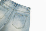 DAXUEN Men's wide-leg denim cargo shorts