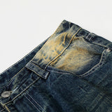 DAXUEN Wide-leg distressed denim jeans in light and dark washes