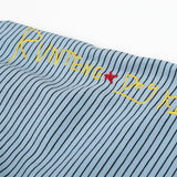 DAXUEN Striped wide leg lounge pants with cartoon embroidery