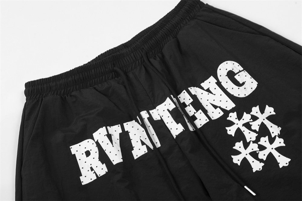 DAXUEN Wide-leg cargo pants with graphic print