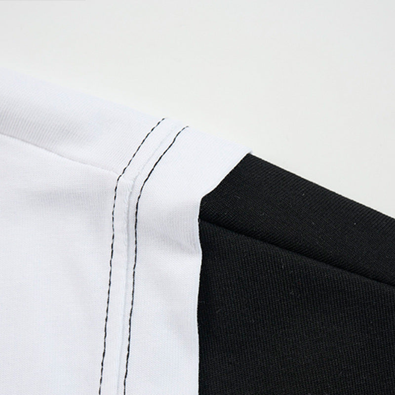 DAXUEN Faux-layered short-sleeved graphic t-shirt