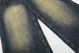 DAXUEN Wide-leg distressed denim jeans in light and dark washes