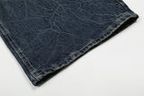DAXUEN Wide-leg distressed denim jeans in light and dark washes