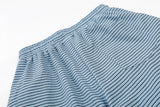 DAXUEN Striped wide leg lounge pants with cartoon embroidery