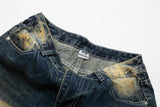 DAXUEN Wide-leg distressed denim jeans in light and dark washes
