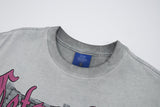 DAXUEN Distressed graphic short-sleeved T-shirt