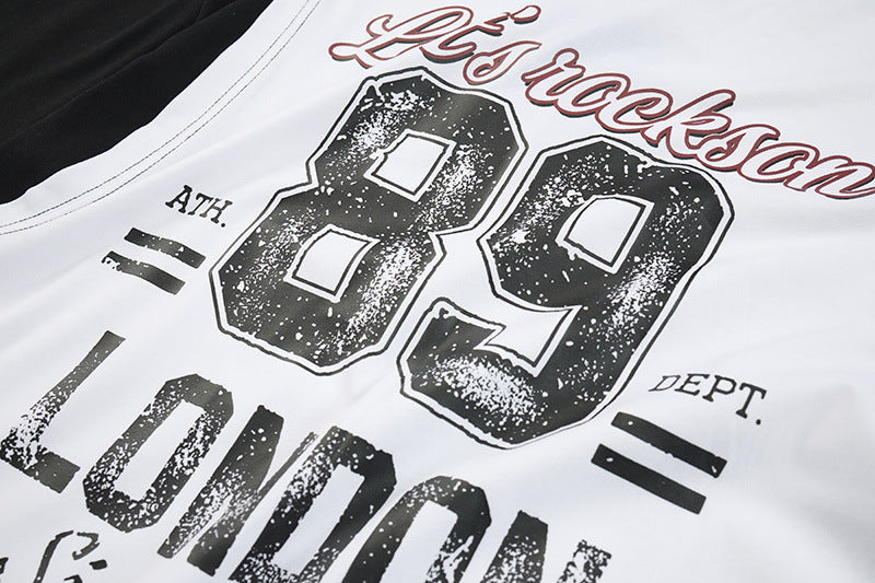 DAXUEN Faux-layered short-sleeved graphic t-shirt