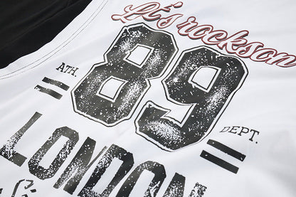 DAXUEN Faux-layered short-sleeved graphic t-shirt