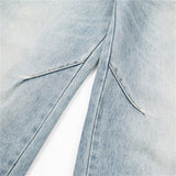 DAXUEN High-waisted oversized wide-leg jeans in faded wash