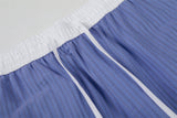 DAXUEN Relaxed wide-leg striped pants