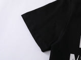 DAXUEN Oversized short-sleeve T-shirt with graphic and embroidery