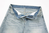 DAXUEN High-waisted oversized wide-leg jeans in faded wash