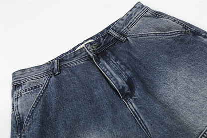 DAXUEN Gradient wide-leg denim jeans with multi-panel construction