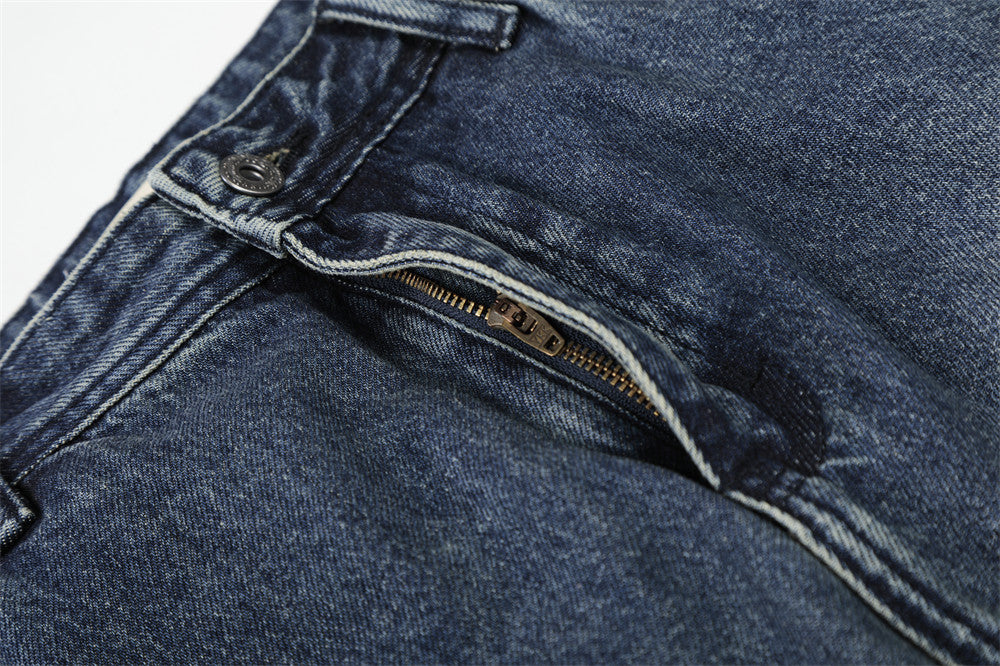 DAXUEN Gradient wide-leg denim jeans with multi-panel construction