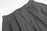 DAXUEN Wide-leg loose-fit cargo pants in dark grey and black