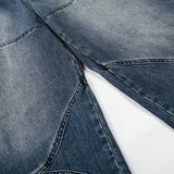 DAXUEN Gradient wide-leg denim jeans with multi-panel construction