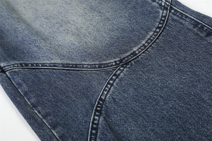 DAXUEN Gradient wide-leg denim jeans with multi-panel construction