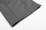 DAXUEN Wide-leg loose-fit cargo pants in dark grey and black