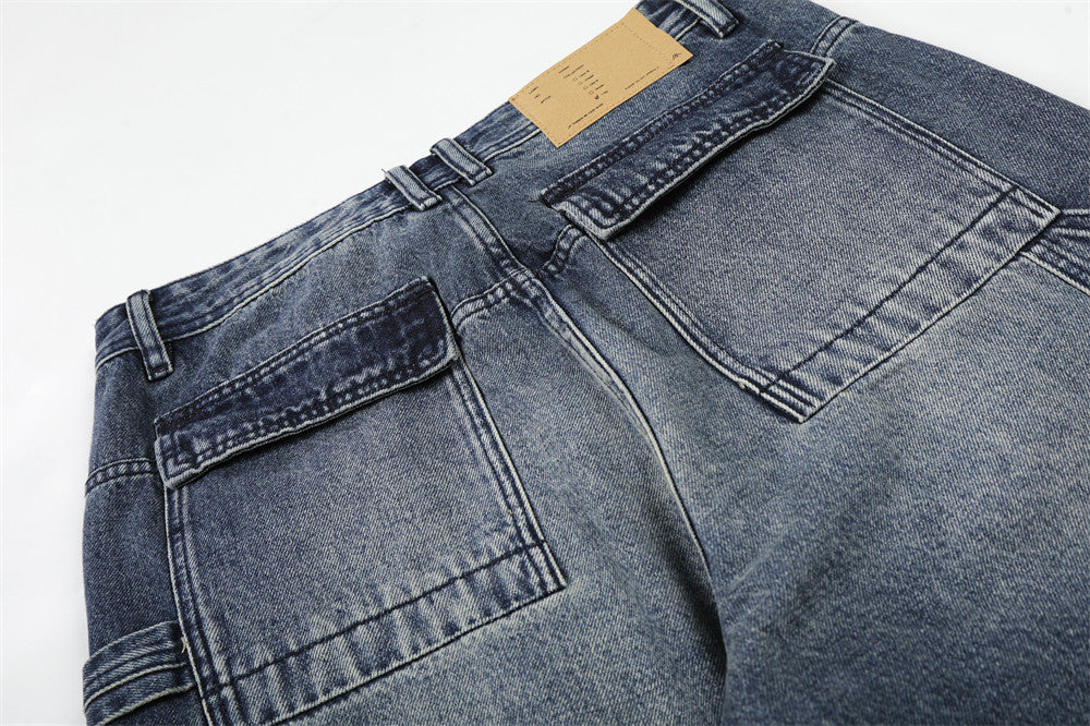 DAXUEN Gradient wide-leg denim jeans with multi-panel construction