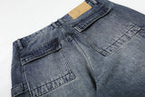 DAXUEN Gradient wide-leg denim jeans with multi-panel construction