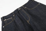 DAXUEN Dark indigo wide-leg denim jeans