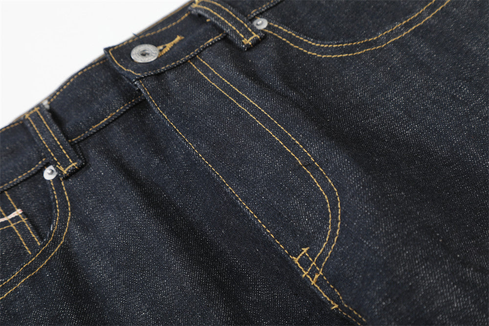 DAXUEN Dark indigo wide-leg denim jeans
