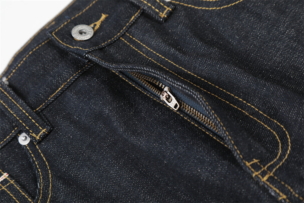 DAXUEN Dark indigo wide-leg denim jeans