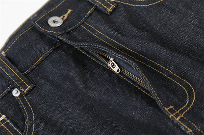 DAXUEN Dark indigo wide-leg denim jeans