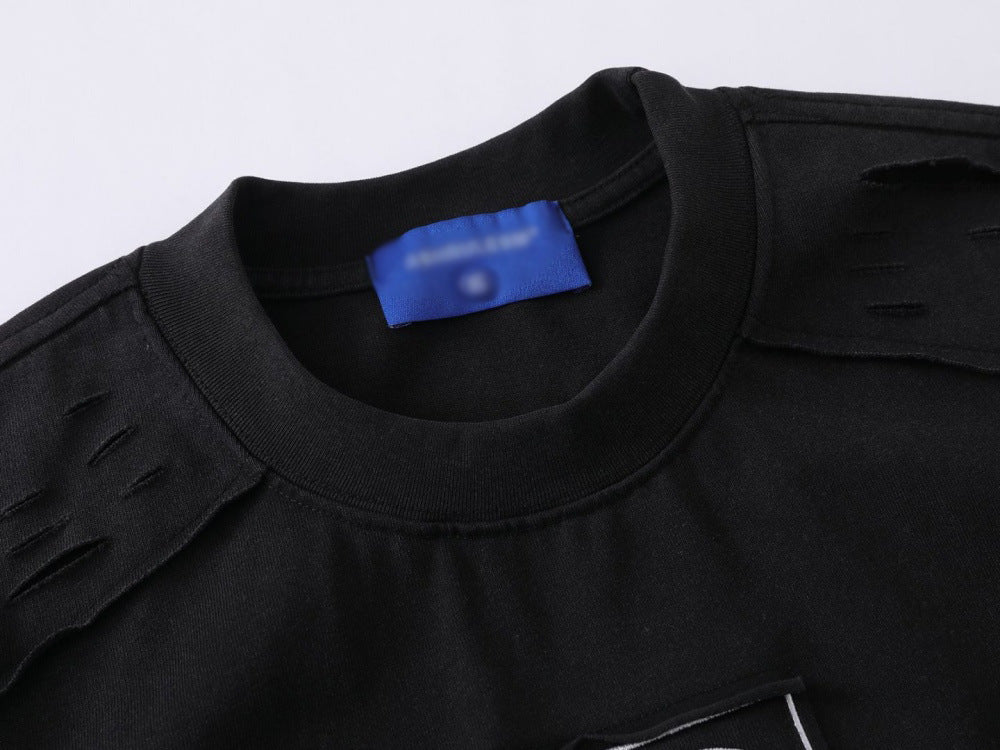 DAXUEN Embroidered short-sleeved t-shirt with relaxed fit