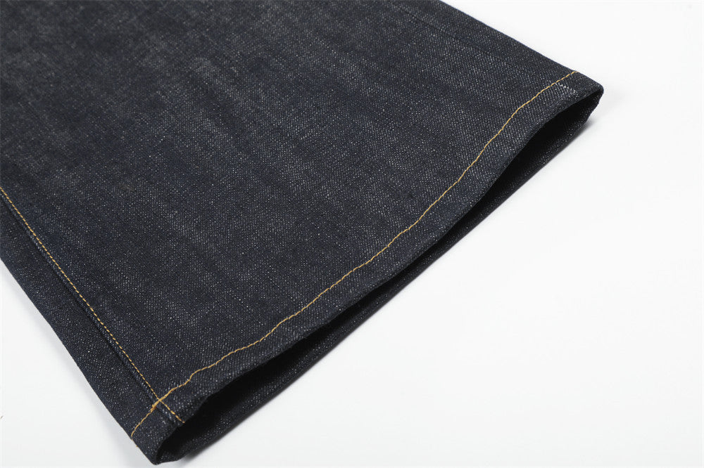 DAXUEN Dark indigo wide-leg denim jeans