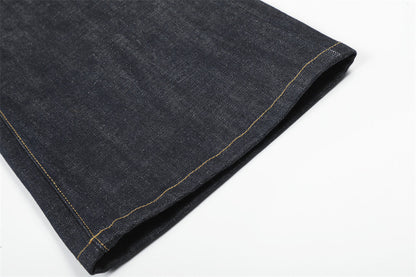 DAXUEN Dark indigo wide-leg denim jeans