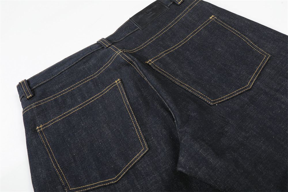 DAXUEN Dark indigo wide-leg denim jeans