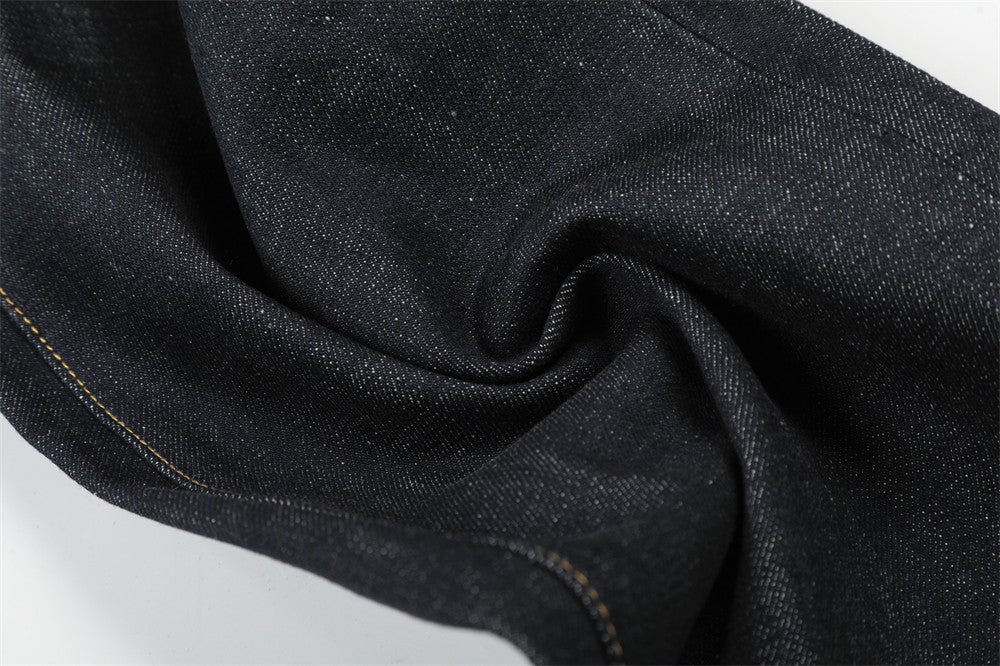 DAXUEN Dark indigo wide-leg denim jeans