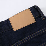 DAXUEN Dark indigo wide-leg jeans with contrasting stitching