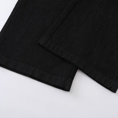 DAXUEN Wide-leg black denim jeans